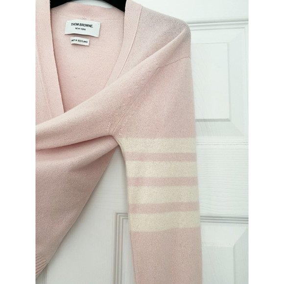 Thom Browne Pink Cashmere Cardigan, size 42 (fits like a fitted size Small). - Picture 8 of 15